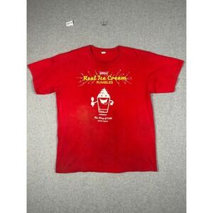 Sonic Drive-In Real Ice Cream Rumbles Graphic Tee Red‎ Promo Size L